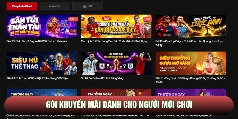 Gói khuyến mãi dành cho người mới chơi