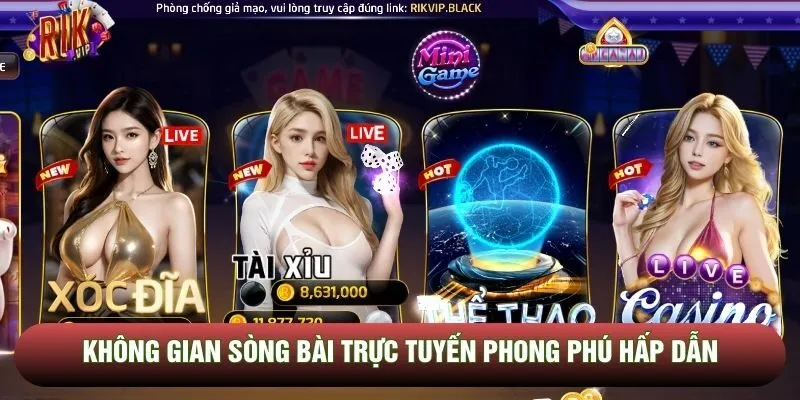 Không gian sòng bài trực tuyến phong phú hấp dẫn